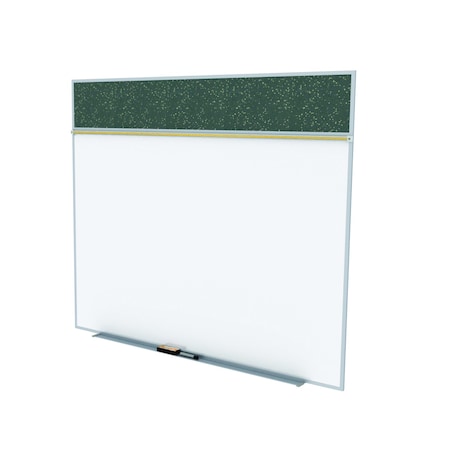 Ghent Combo Whiteboard/Bulletin, Mag Por/Rcycld, Styl A, 5 ft H x 10 ft W, Tan Spckd SPC510A-ATR-TN